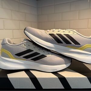 Adidas Runfalcon 5 Running Shoes Women's 7.5 Gray Black White Athletic Sneakers